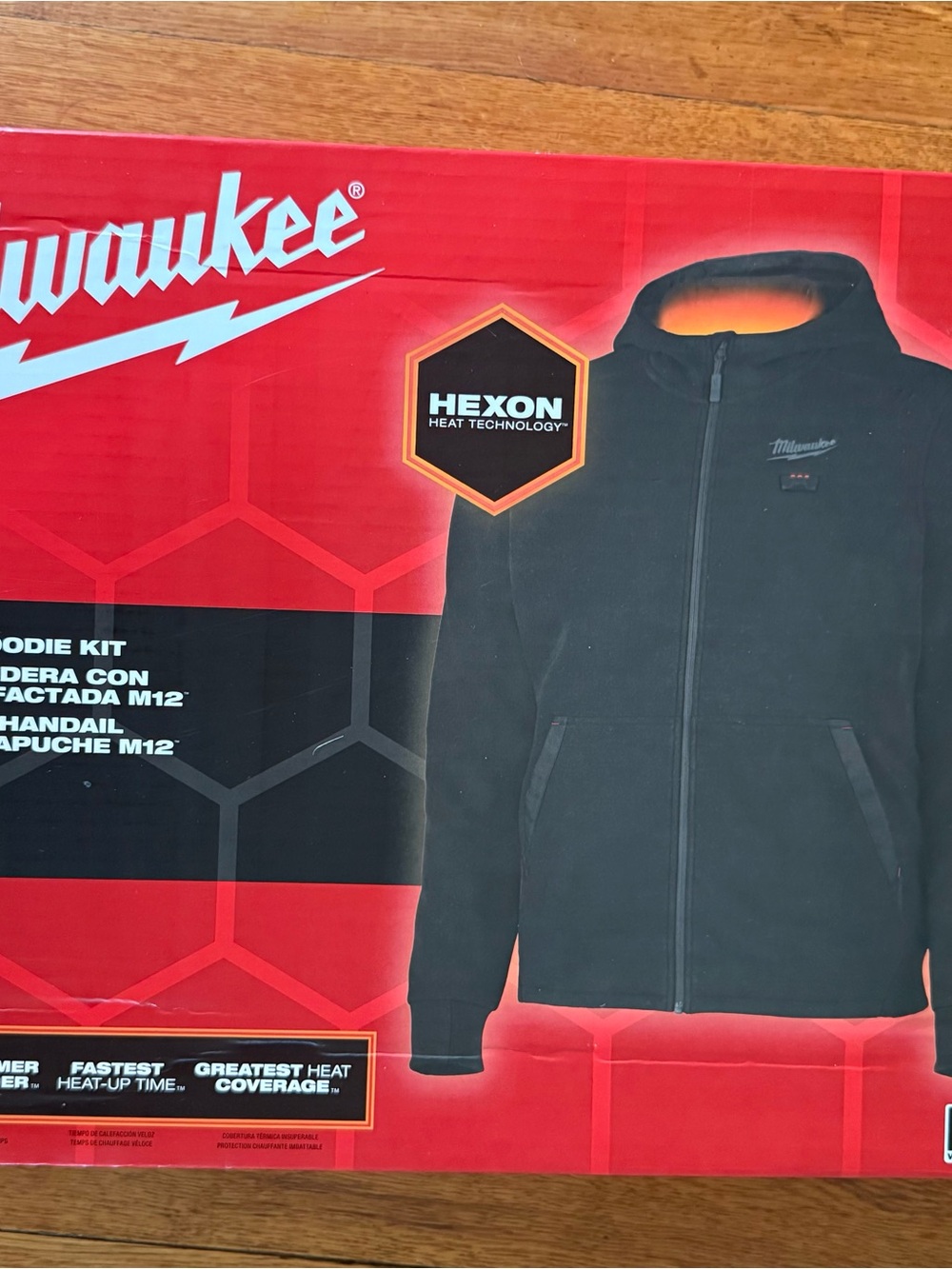 Milwaukee Men’s Black Heated Hexon Zip-Up Performance Jacket
